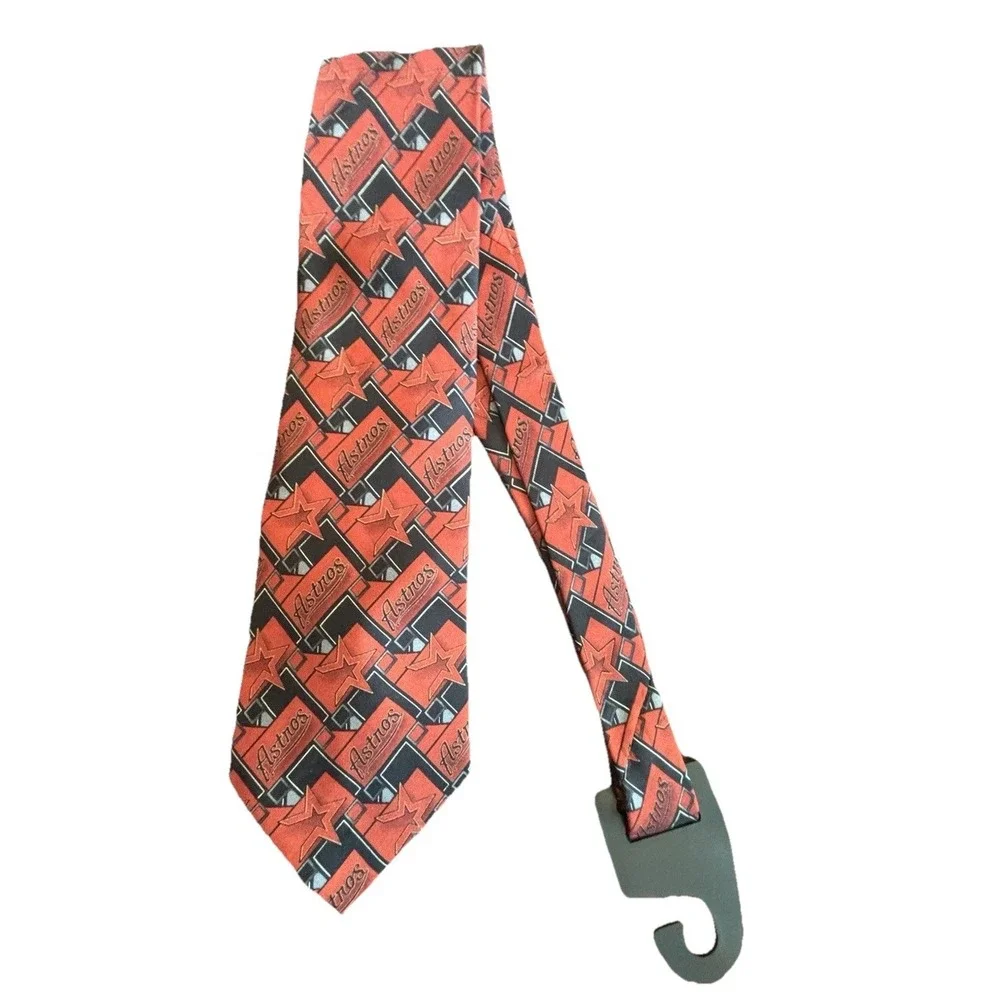 MLB Team HOUSTON‎ ASTROS Baseball Men's Tie Necktie Eagle Neckwear 100% Silk VTG